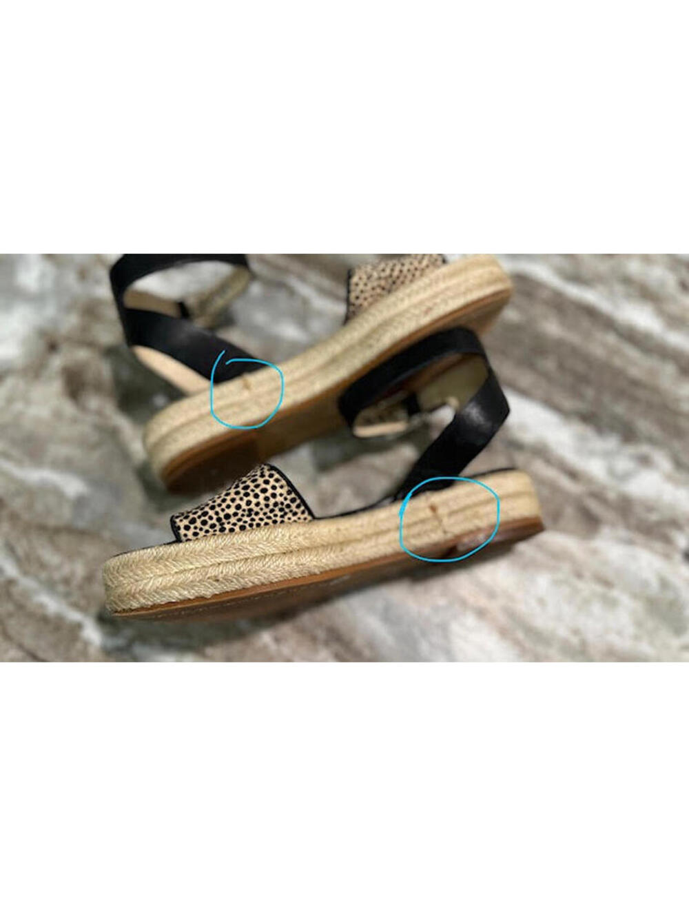 🐆 Vince Camuto Micro-Leopard Cow Hair Espadrilles 6.5 — GUC - Picture 7 of 8
